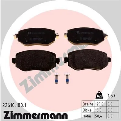Brake Pad Set, disc brake ZIMMERMANN 22610.180.1