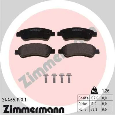 Brake Pad Set, disc brake ZIMMERMANN 24465.190.1