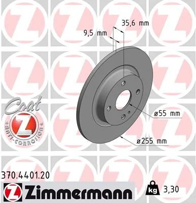 Brake Disc ZIMMERMANN 370.4401.20