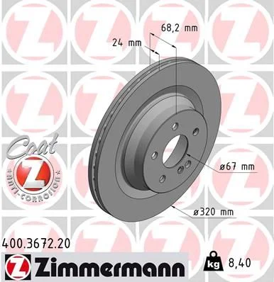 Brake Disc ZIMMERMANN 400.3672.20