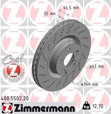 Brake Disc ZIMMERMANN 400.5502.20