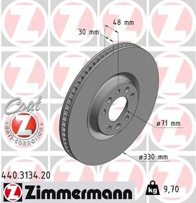Brake Disc ZIMMERMANN 440.3134.20