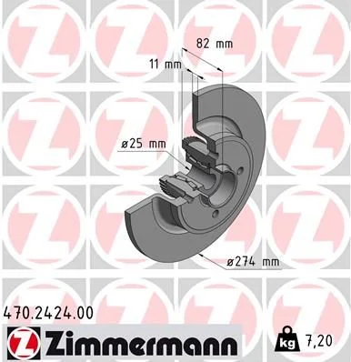 Brzdový kotúč ZIMMERMANN 470.2424.00