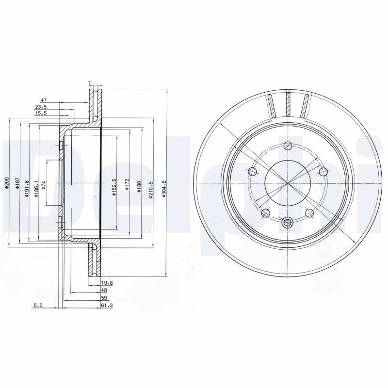 Brake Disc DELPHI BG3542
