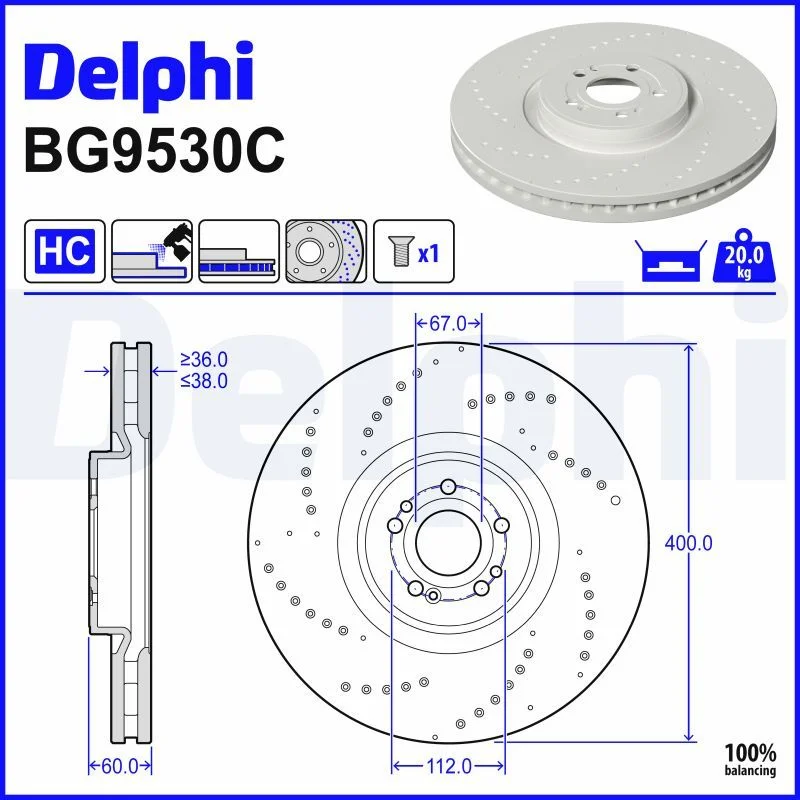 Stabdžių diskas DLP BG9530C