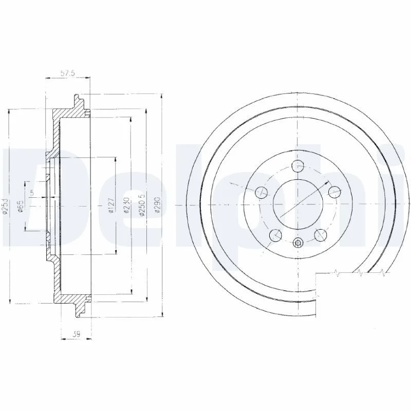 Brake Drum DELPHI BF406