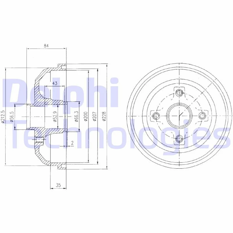 Brake Drum DELPHI BF471