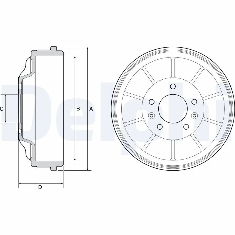 Brake Drum DELPHI BF562