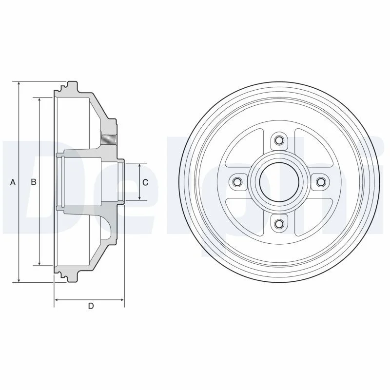 Brake Drum DELPHI BF571