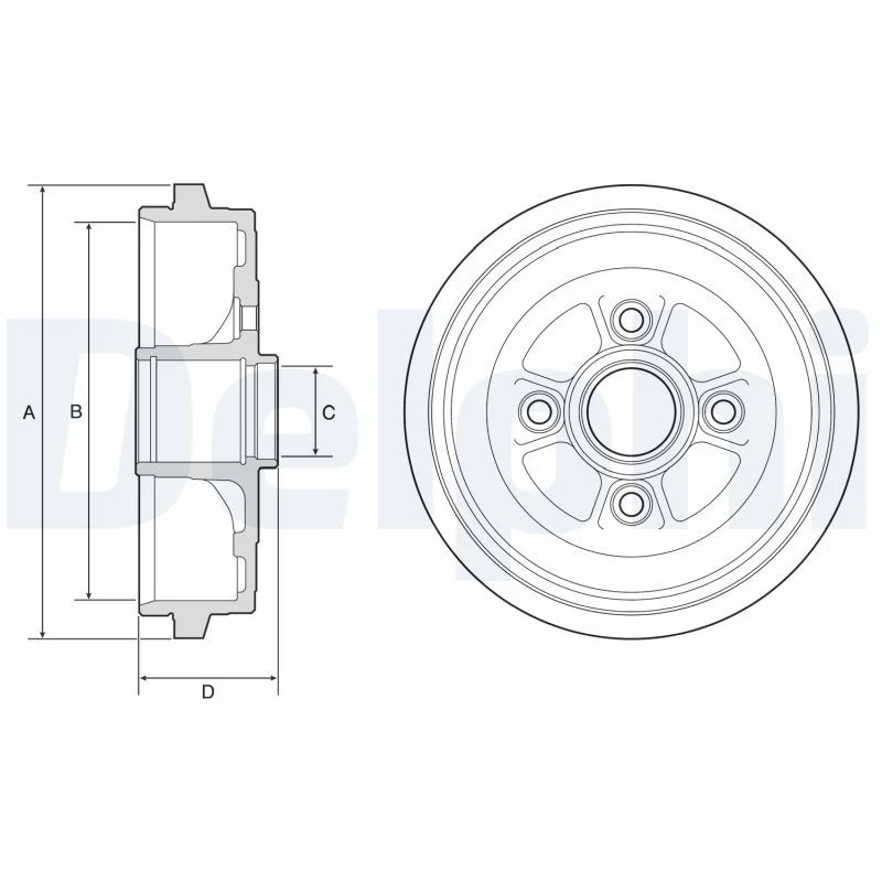 Brake Drum DELPHI BF574