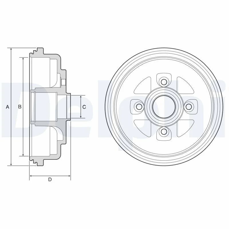 Brake Drum DELPHI BF607