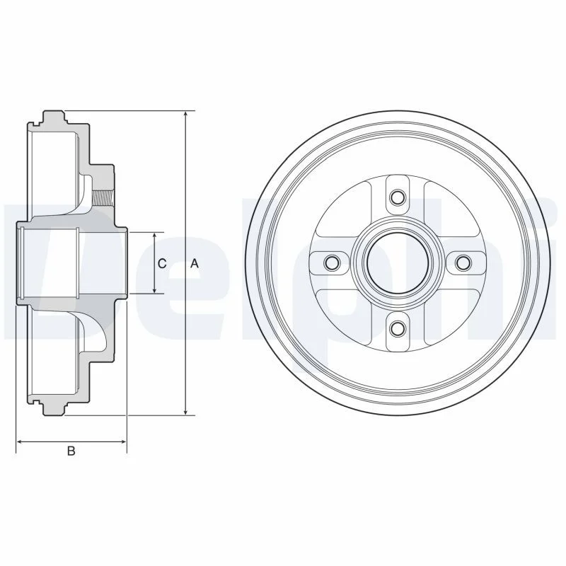 Brake Drum DELPHI BF630