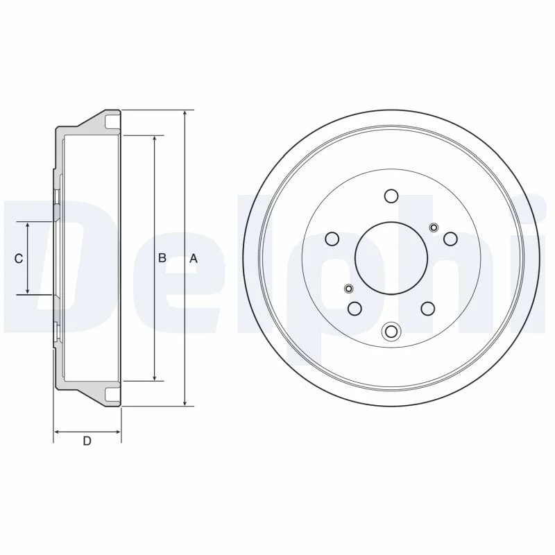Brake Drum DELPHI BF636