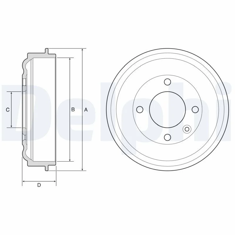 Brake Drum DELPHI BF638