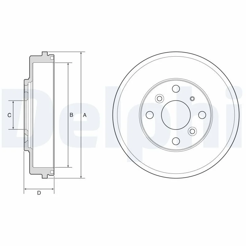 Brake Drum DELPHI BF649
