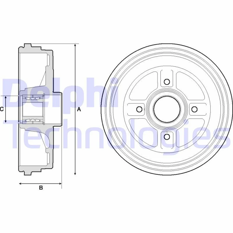 Brake Drum DELPHI BFR496