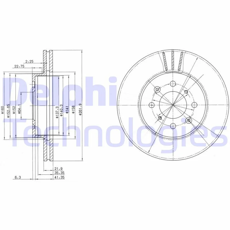 Brake Disc DELPHI BG2615