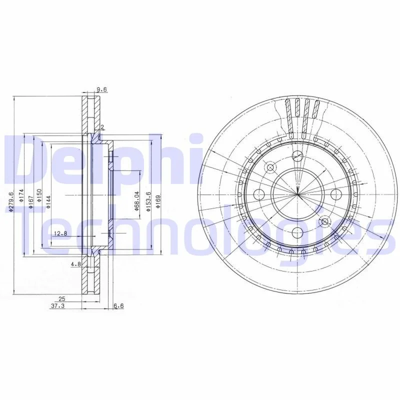 Brake Disc DELPHI BG2619
