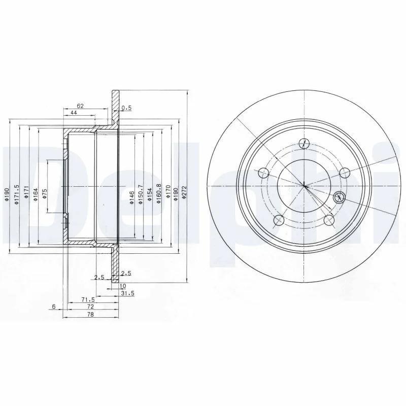 Brake Disc DELPHI BG3040