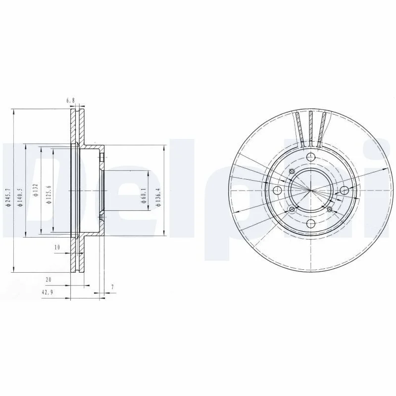 Brake Disc DELPHI BG3341