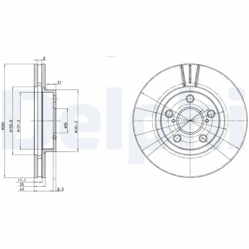 Brake Disc DELPHI BG3347