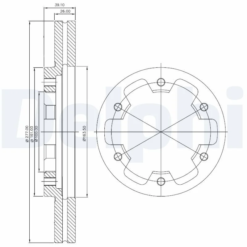 Brake Disc DELPHI BG3422