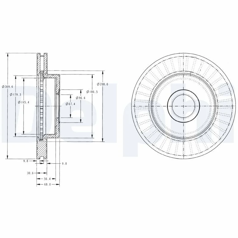 Brake Disc DELPHI BG3659