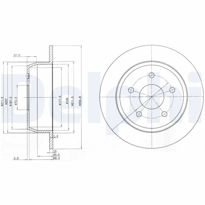 Brake Disc DELPHI BG3660