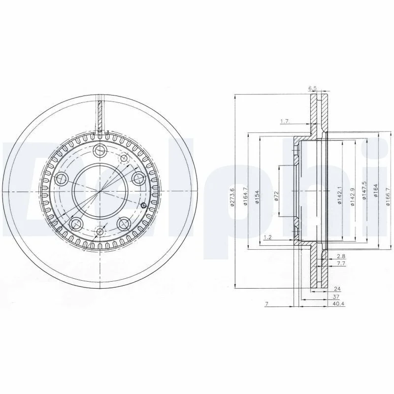 Brake Disc DELPHI BG3724