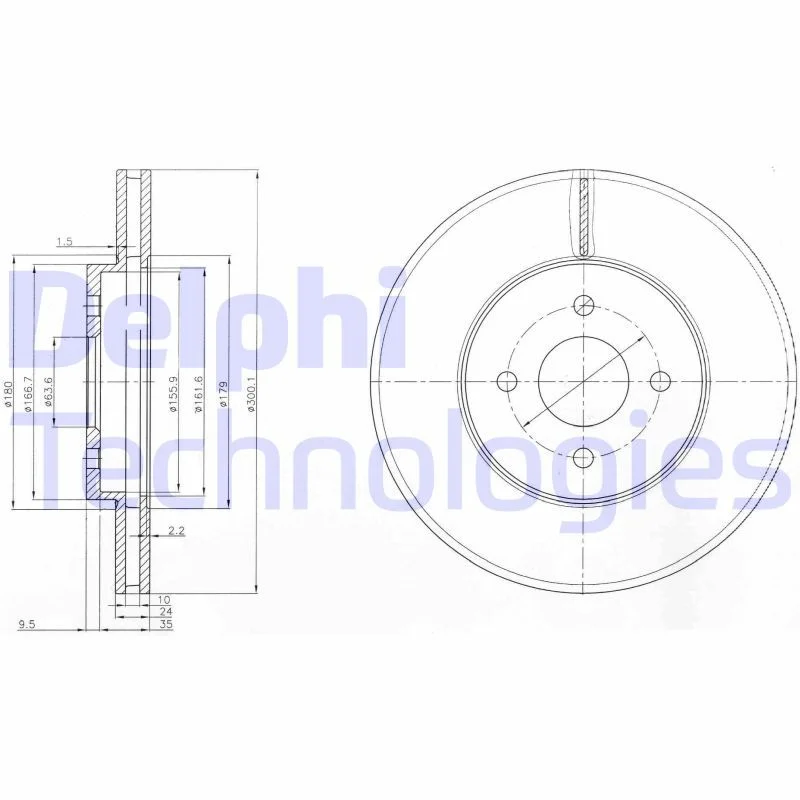 Brzdový kotúč DELPHI BG3742