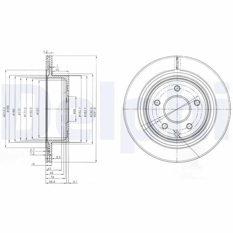 Brake Disc DELPHI BG3765C