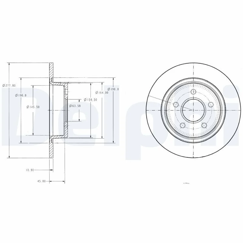 Brake Disc DELPHI BG3873