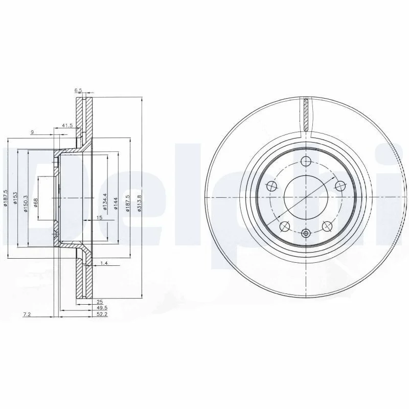 Brake Disc DELPHI BG3942