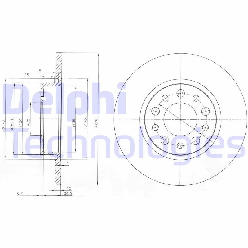 Brake Disc DELPHI BG3994