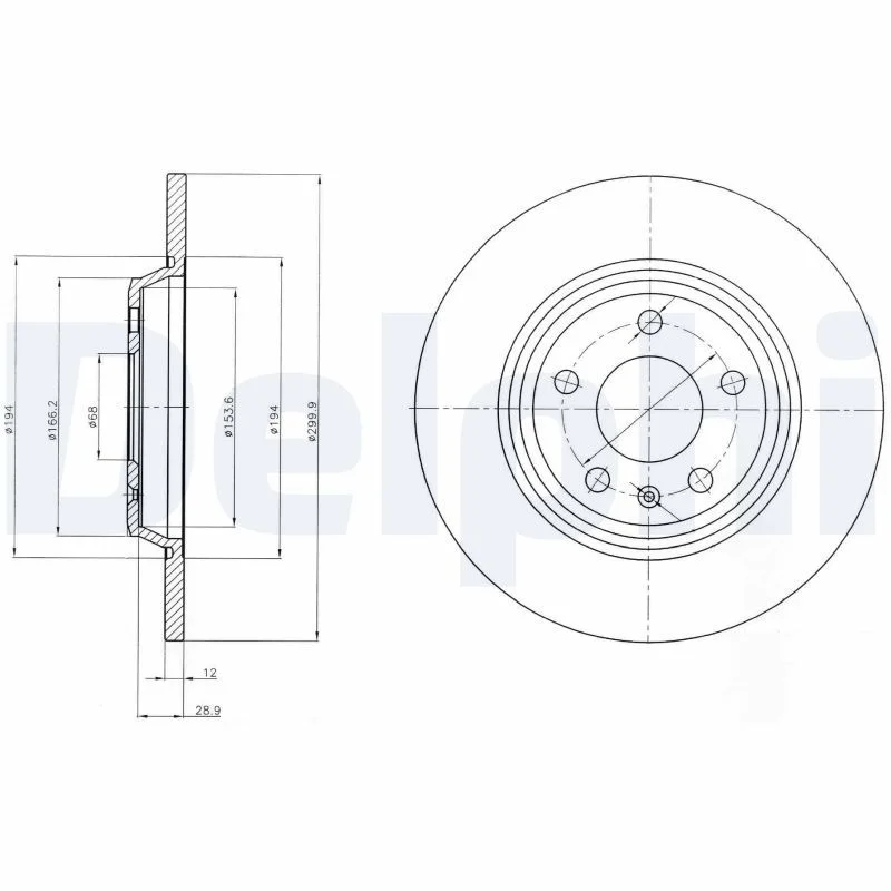 Brake Disc DELPHI BG4081C