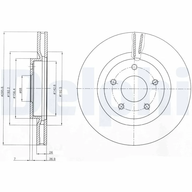 Brake Disc DELPHI BG4109C