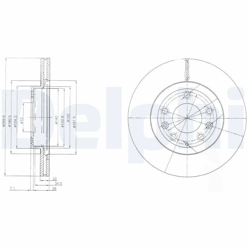 Brake Disc DELPHI BG4141