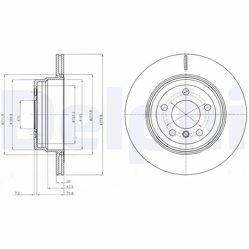Brake Disc DELPHI BG4168