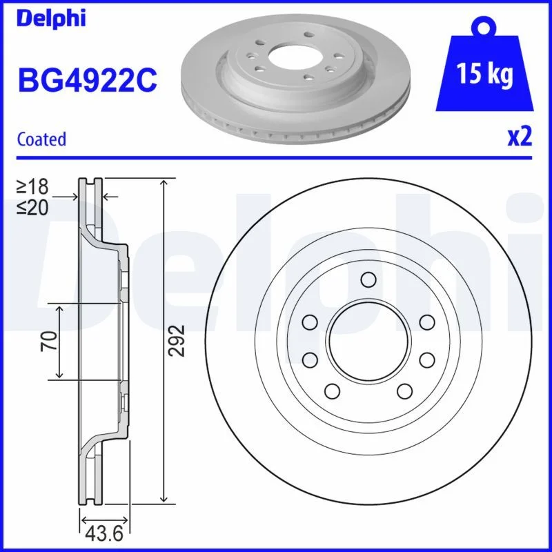Brake Disc DELPHI BG4922C