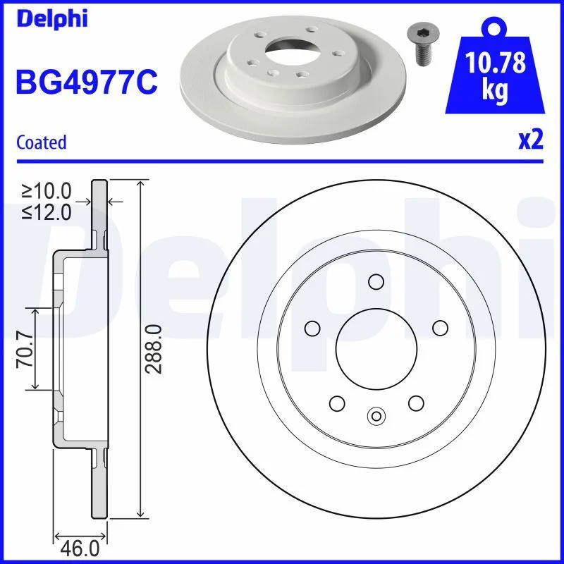 Stabdžių diskas DELPHI BG4977C