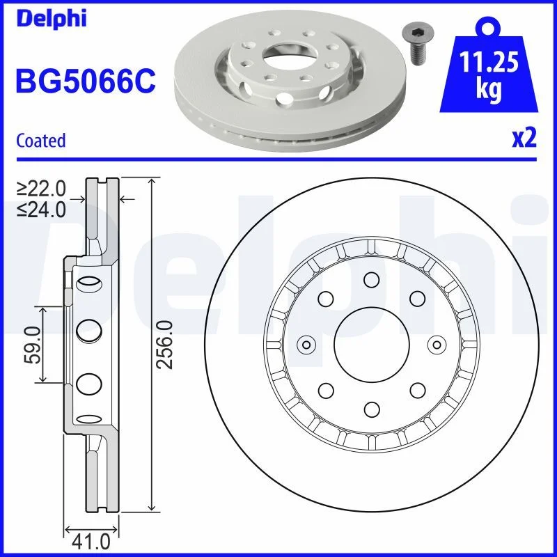 Brake Disc DELPHI BG5066C