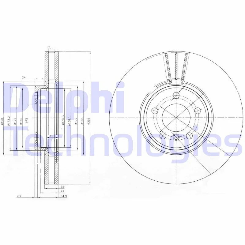 Brzdový kotúč DELPHI BG9004