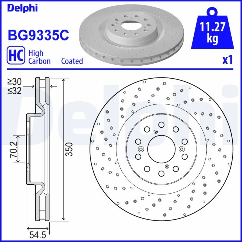 Brake Disc DELPHI BG9335C