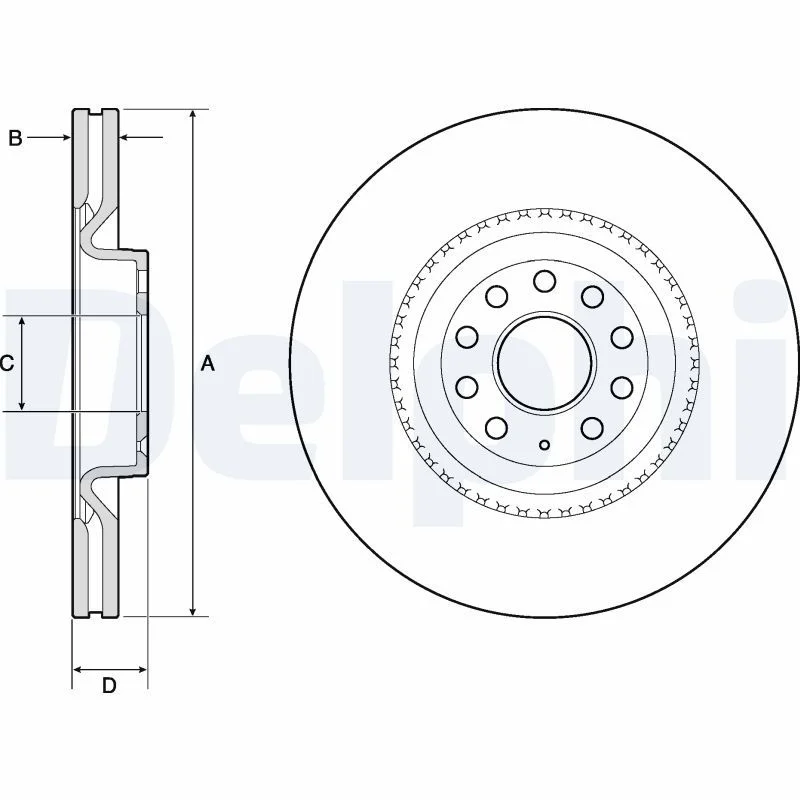 Brake Disc DELPHI BG9952