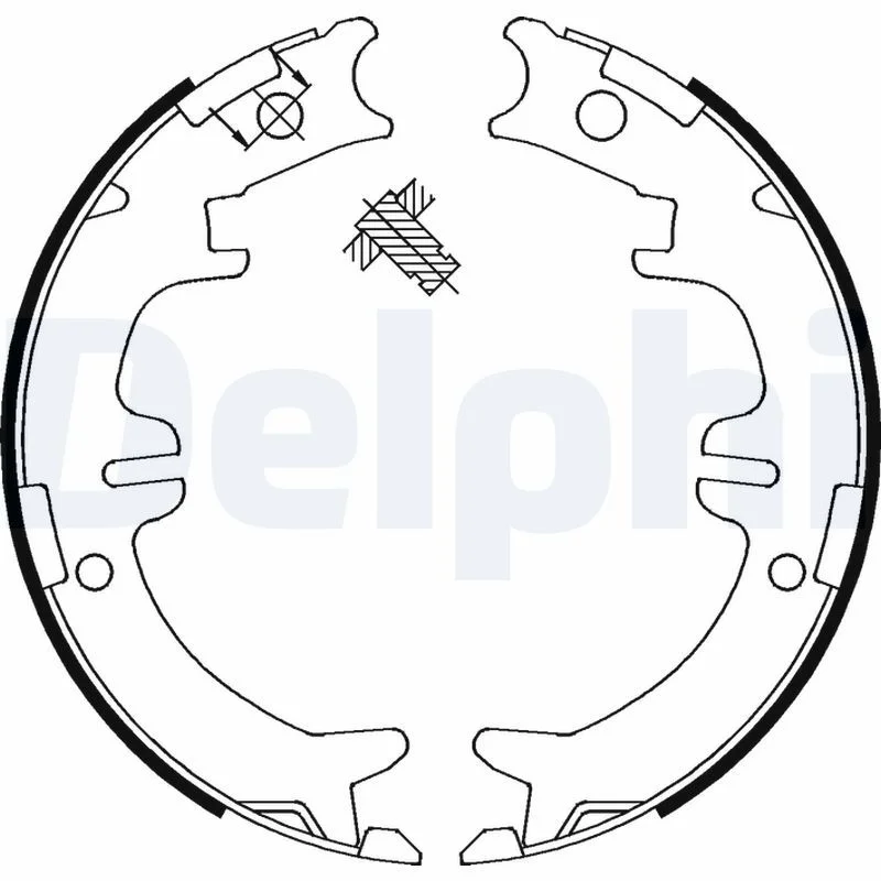 Brake Shoe Set, parking brake DELPHI LS1892
