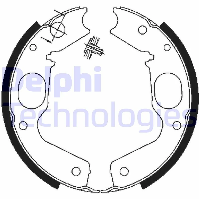 Brake Shoe Set, parking brake DELPHI LS1898