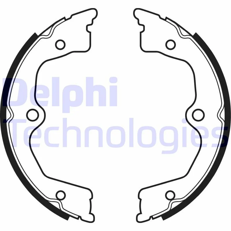 Brake Shoe Set, parking brake DELPHI LS2033