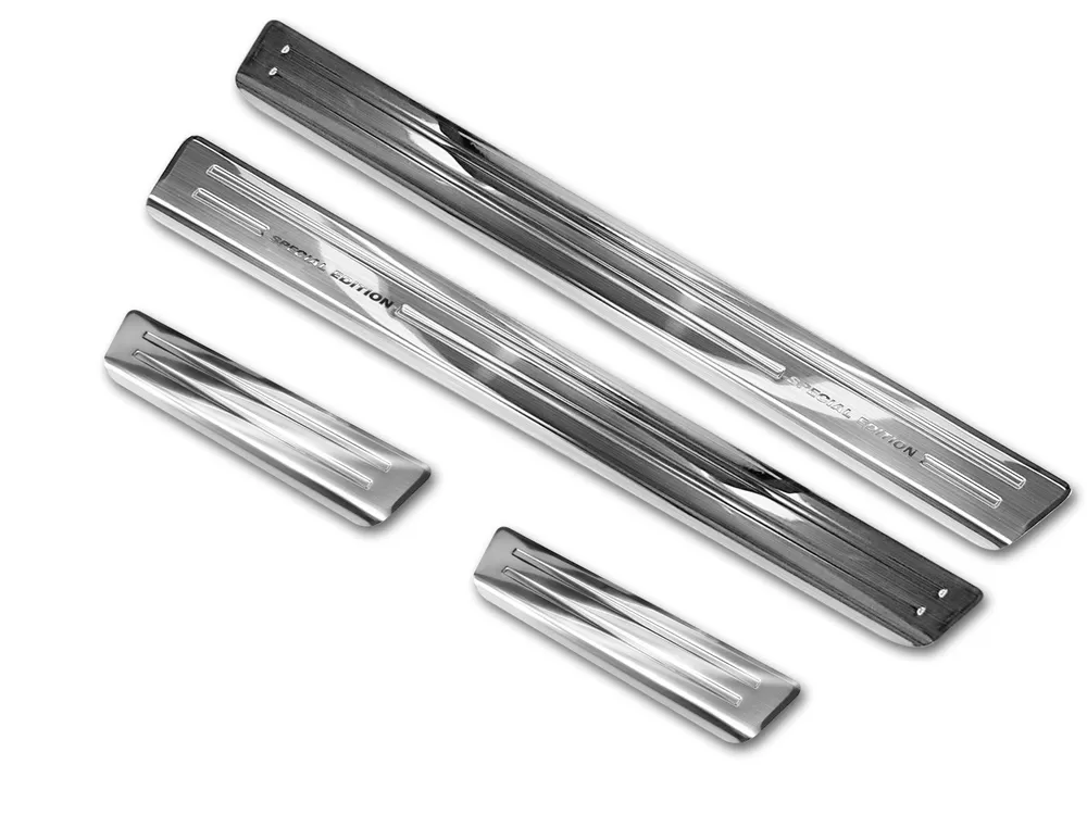 Door Sills (4 Pcs) DACIA DUSTER II 2018-2021, FL 2017-2021, FL 2021-2024 (silver satine) AVISA 2/06002
