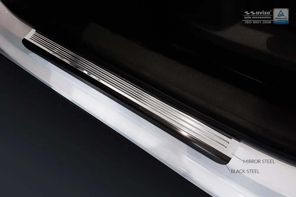 Door Sills Double Colours SEAT ATECA 5d crossover 2016-2020, FL2020-> (satin silver insert) AVISA 2/21700