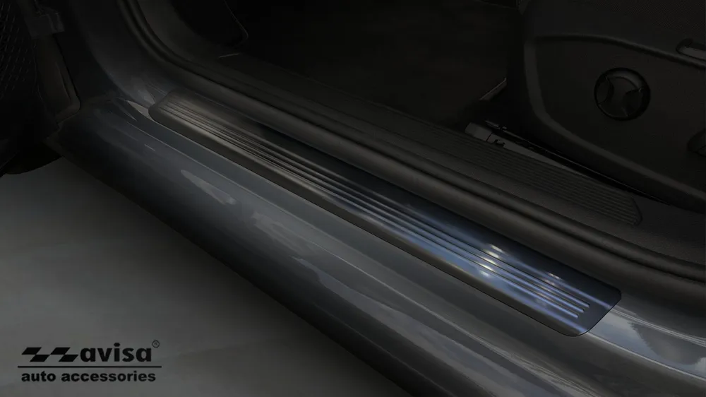 Door Sills (4 Pcs) VOLKSWAGEN GOLF VIII hatchback 5D 2019-2024 , FL 2024- / variant 2020-2024, FL 2024-> (black) AVISA 2/22244
